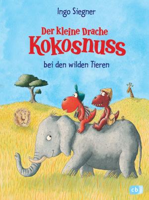 Book cover of Der kleine Drache Kokosnuss bei den wilden Tieren