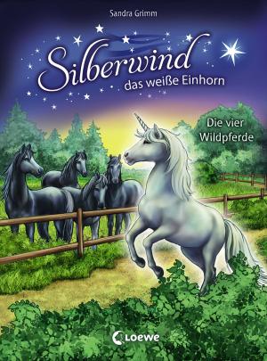 Book cover of Silberwind, das weiße Einhorn 3 - Die vier Wildpferde