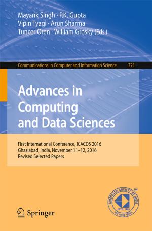 Cover of the book Advances in Computing and Data Sciences by Matthias Biehl