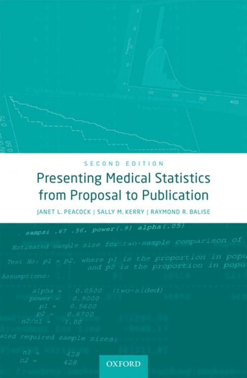 Cover of the book Presenting Medical Statistics from Proposal to Publication by Janet L. Peacock, Sally M. Kerry, Raymond R. Balise, OUP Oxford