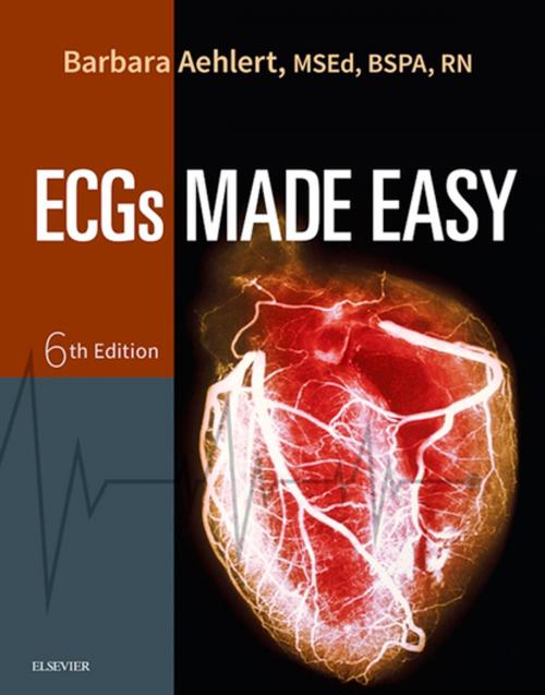 Cover of the book ECGs Made Easy - E-Book by Barbara J Aehlert, RN, BSPA, Elsevier Health Sciences