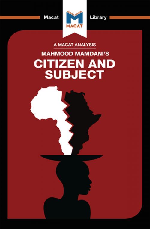 Cover of the book Citizen and Subject by Meike de Goede, Macat Library