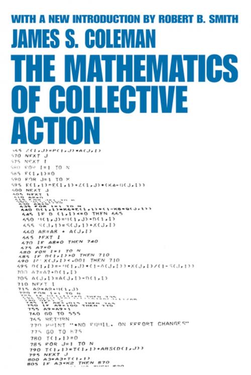 Cover of the book The Mathematics of Collective Action by James Coleman, Taylor and Francis