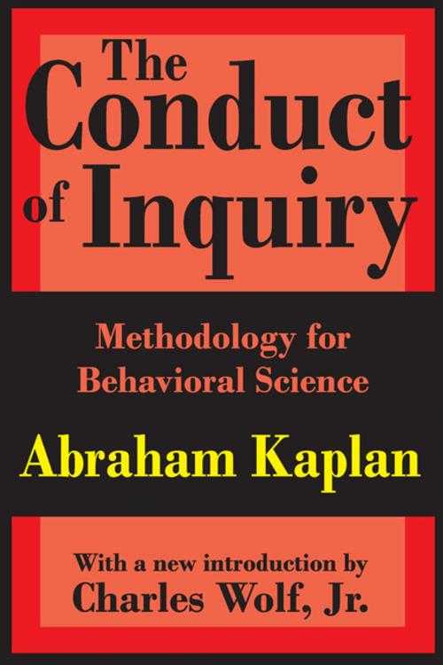 Cover of the book The Conduct of Inquiry by Abraham Kaplan, Taylor and Francis
