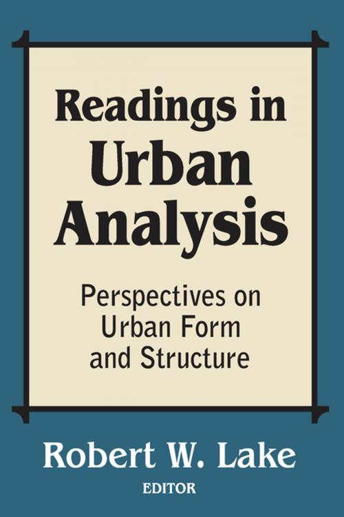 Cover of the book Readings in Urban Analysis by , Taylor and Francis