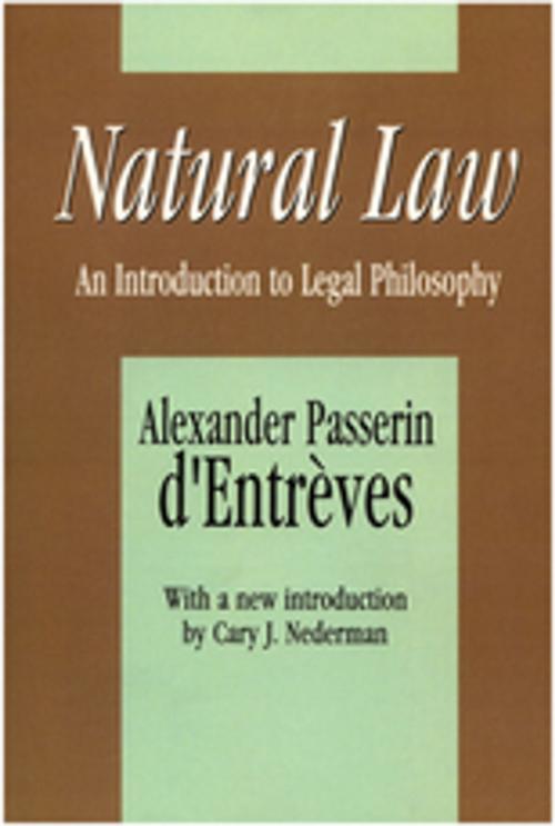 Cover of the book Natural Law by Alexander Passerin d'Entreves, Taylor and Francis