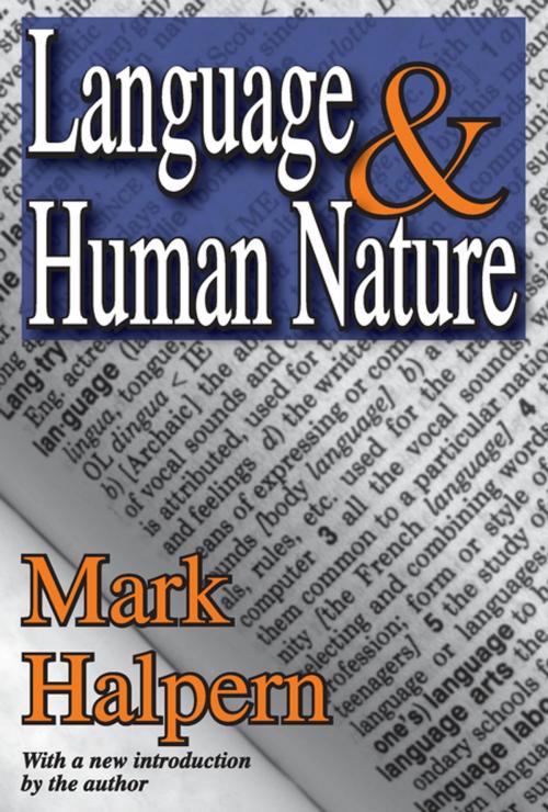 Cover of the book Language and Human Nature by Mark Halpern, Taylor and Francis