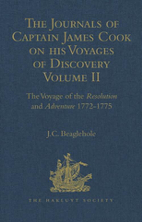 Cover of the book The Journals of Captain James Cook on his Voyages of Discovery by J.C. Beaglehole, Taylor and Francis