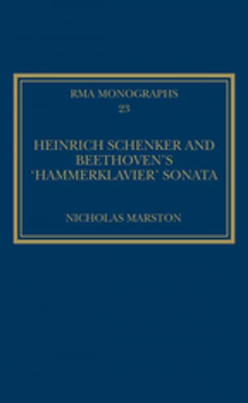 Cover of the book Heinrich Schenker and Beethoven's 'Hammerklavier' Sonata by Nicholas Marston, Taylor and Francis