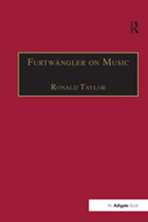 Cover of the book Furtwänler on Music by Ronald Taylor, Taylor and Francis