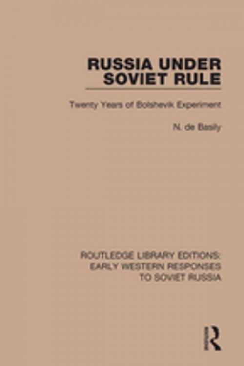 Cover of the book Russia Under Soviet Role by N. de Basily, Taylor and Francis