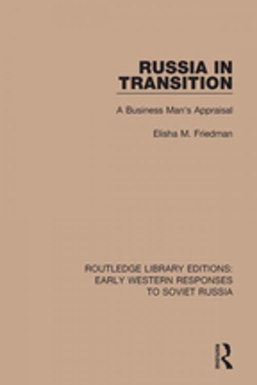 Cover of the book Russia in Transition by Elisha M. Friedman, Taylor and Francis