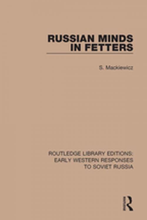 Cover of the book Russian Minds in Fetters by S. Mackiewicz, Taylor and Francis