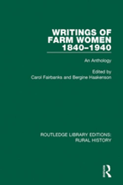 Cover of the book Writings of Farm Women, 1840-1940 by , Taylor and Francis