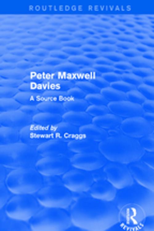 Cover of the book Peter Maxwell Davies by Stewart R. Craggs, Taylor and Francis