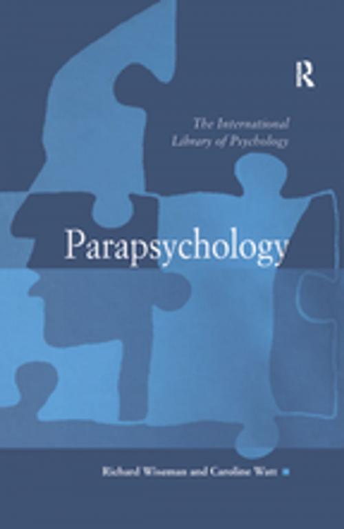 Cover of the book Parapsychology by Caroline Watt, Taylor and Francis