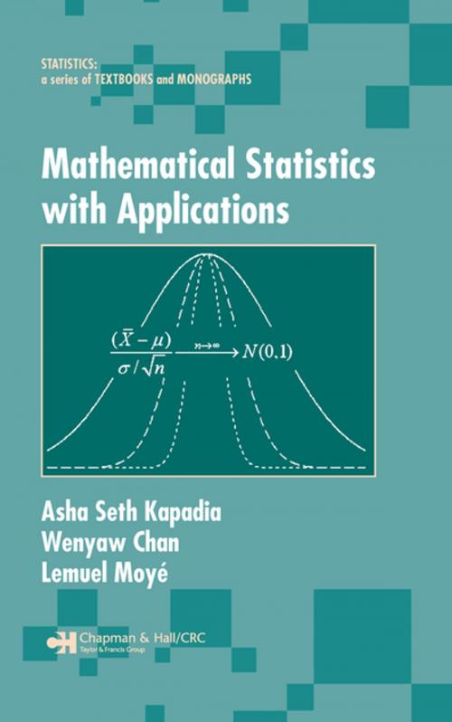 Cover of the book Mathematical Statistics With Applications by Asha Seth Kapadia, Wenyaw Chan, Lemuel A. Moyé, CRC Press