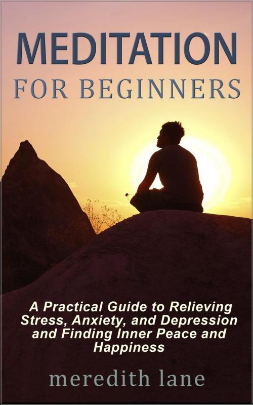 Cover of the book Meditation for Beginners: A Practical Guide to Relieving Stress, Anxiety, and Depression and Finding Inner Peace and Happiness by Meredith Lane by Meredith Lane, Meredith Lane