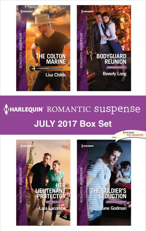 Cover of the book Harlequin Romantic Suspense July 2017 Box Set by Lisa Childs, Lara Lacombe, Beverly Long, Jane Godman, Harlequin