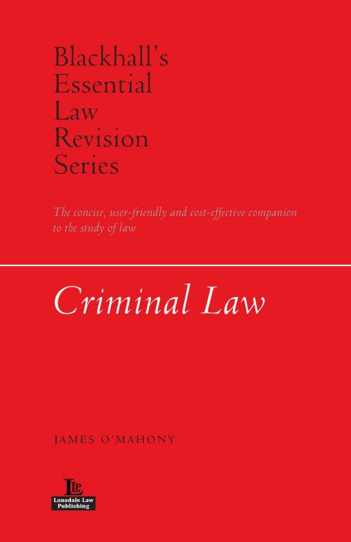 Cover of the book Criminal Law by James O’Mahony, Lonsdale Law Publishing