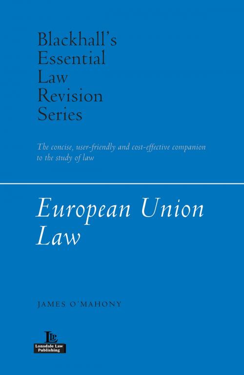 Cover of the book European Union Law by James O’Mahony, Lonsdale Law Publishing
