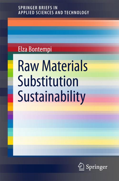 Cover of the book Raw Materials Substitution Sustainability by Elza Bontempi, Springer International Publishing