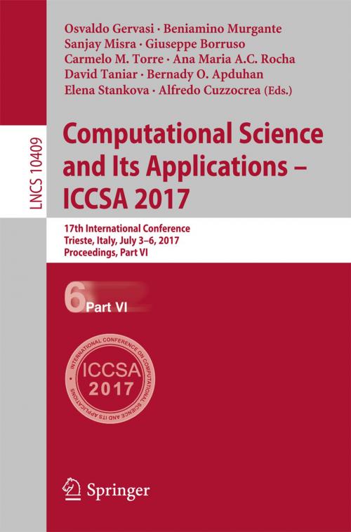Cover of the book Computational Science and Its Applications – ICCSA 2017 by , Springer International Publishing