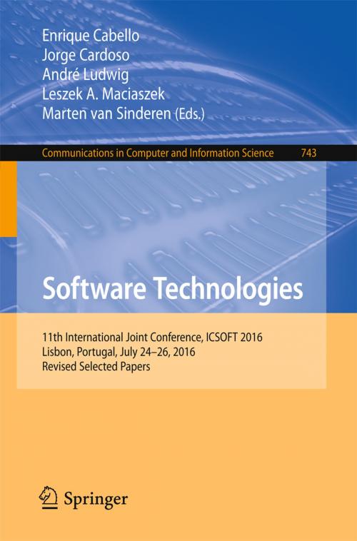 Cover of the book Software Technologies by , Springer International Publishing