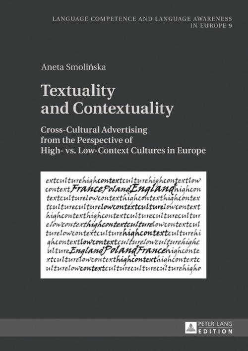 Cover of the book Textuality and Contextuality by Aneta Smolinska, Peter Lang