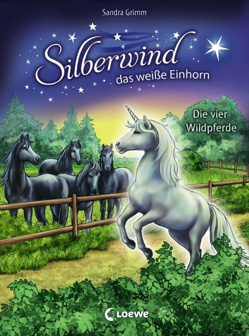 Cover of the book Silberwind, das weiße Einhorn 3 - Die vier Wildpferde by Sandra Grimm, Loewe Verlag