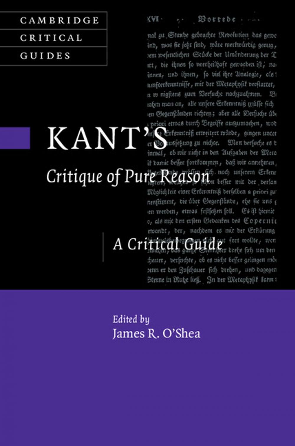 Big bigCover of Kant's Critique of Pure Reason