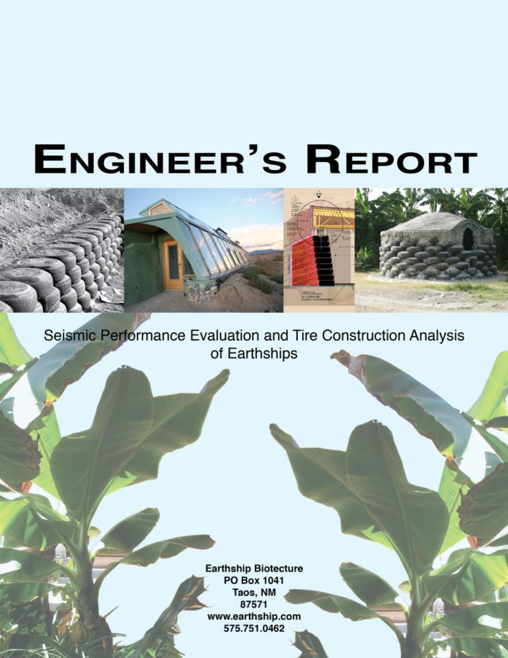 Big bigCover of Engineer's Report: Seismic Performance Evaluation and Tire Construction Analysis