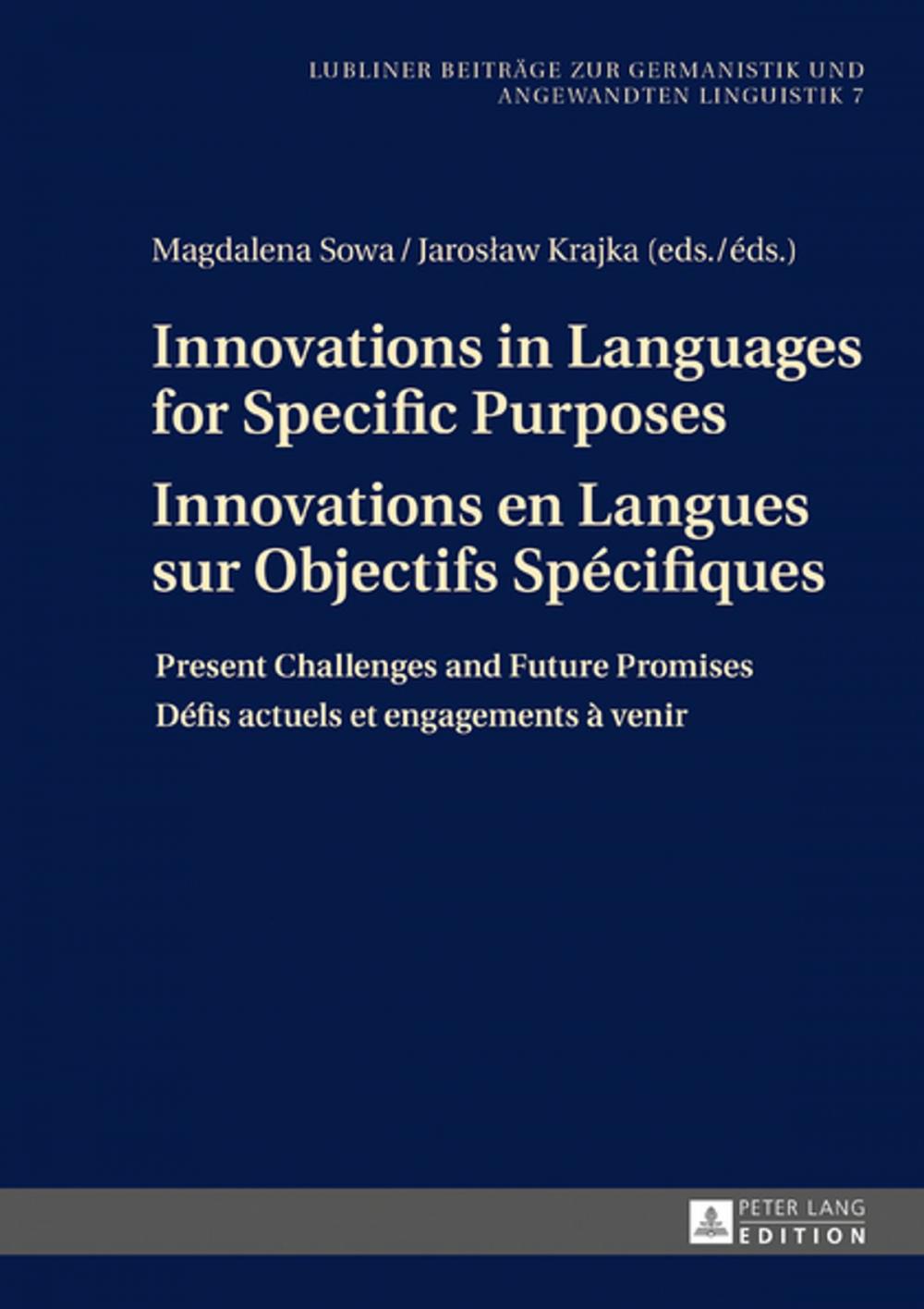 Big bigCover of Innovations in Languages for Specific Purposes - Innovations en Langues sur Objectifs Spécifiques