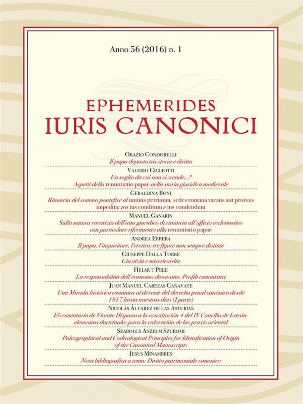 Big bigCover of Ephemerides Iuris Canonici