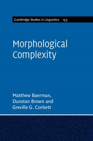 Book cover of Morphological Complexity