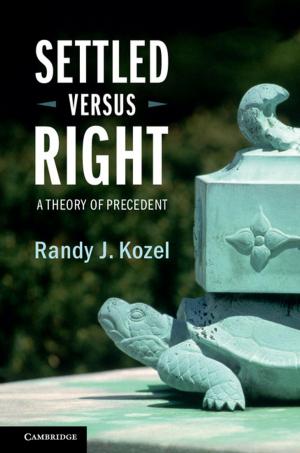 Cover of the book Settled Versus Right by Ruth Ahnert