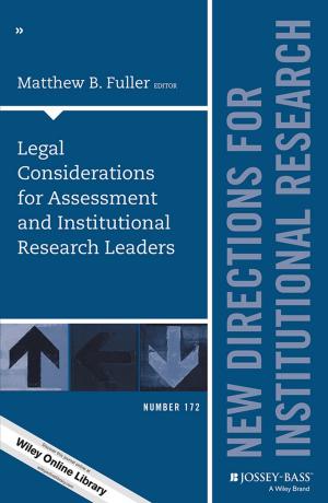 Cover of the book Legal Considerations for Assessment and Institutional Research Leaders by Karin Derkley