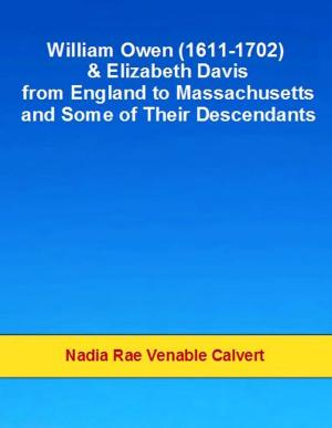 bigCover of the book William Owen and Elizabeth Davis from England to Massachusetts and Some of Their Descendants by 
