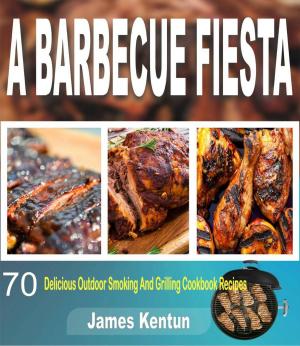 Book cover of A Barbecue Fiesta: 70 Delicious Outdoor Smoking And Grilling Cookbook Recipes