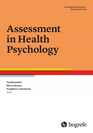 Cover of the book Assessment in Health Psychology by Richard Bents, Rainer Blank