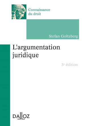 Cover of the book L'argumentation juridique by Anne-Marie Leroyer