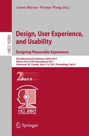 Cover of Design, User Experience, and Usability: Designing Pleasurable Experiences