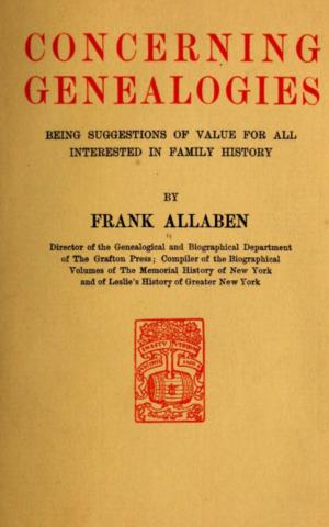 Cover of the book Concerning Genealogies by Mrs. Oliphant Mrs. Oliphant