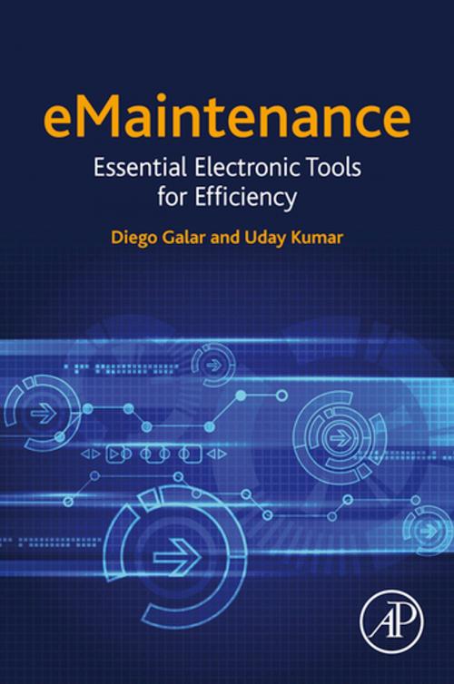 Cover of the book eMaintenance by Diego Galar, Uday Kumar, Elsevier Science