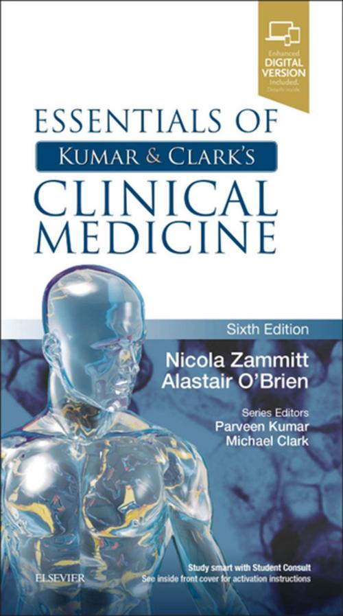 Cover of the book Essentials of Kumar and Clark's Clinical Medicine E-Book by Nicola Zammitt, MBChB BSc(Med Sci) MD FRCP(Edin), Alastair O'Brien, MBBS, BSc, PhD, FRCP, Elsevier Health Sciences