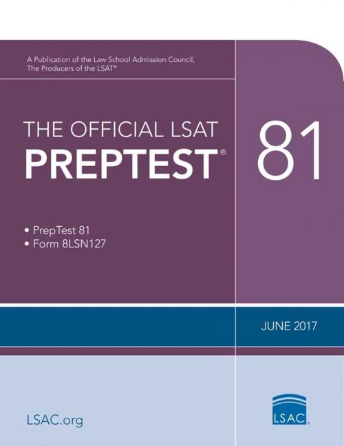 Cover of the book The Official LSAT PrepTest 81 by Law School Admission Council, Law School Admission Council