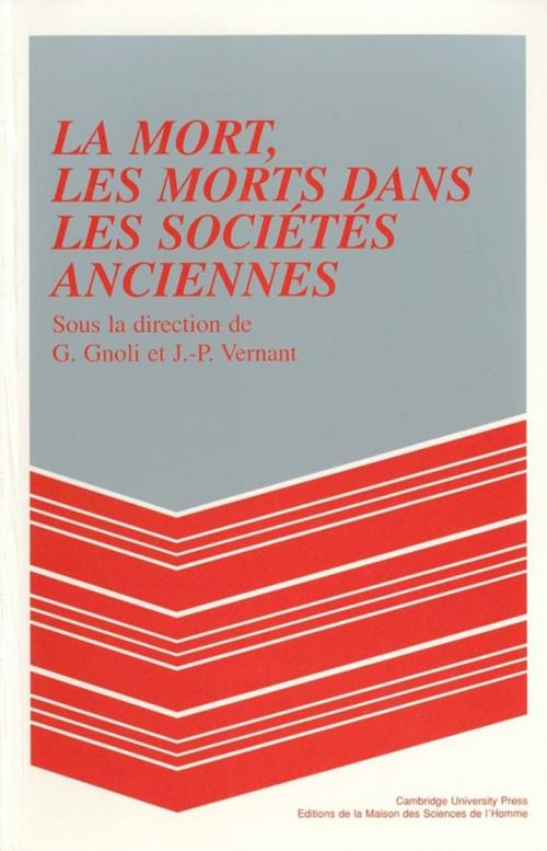 Cover of the book La mort, les morts dans les sociétés anciennes by Collectif, Éditions de la Maison des sciences de l’homme