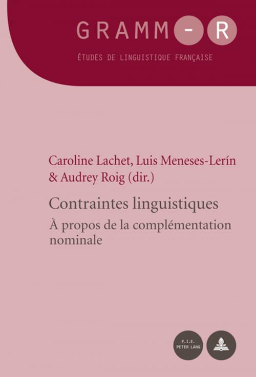 Cover of the book Contraintes linguistiques by , Peter Lang