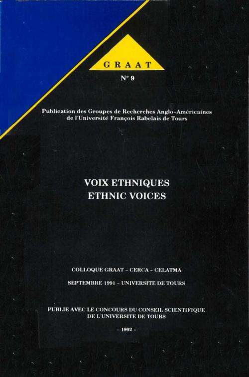 Cover of the book Voix éthniques, ethnic voices. Volume 1 by Collectif, Presses universitaires François-Rabelais