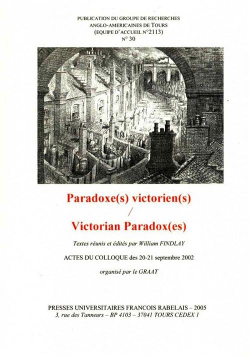 Cover of the book Paradoxe(s) victorien(s) – Victorian Paradox(es) by Collectif, Presses universitaires François-Rabelais